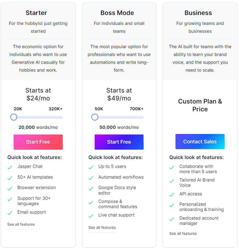 jasper.ai review - AI copywriter and content generator