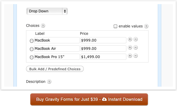 GravityForms.com - Contact form builder and lead data management pluging for WordPress