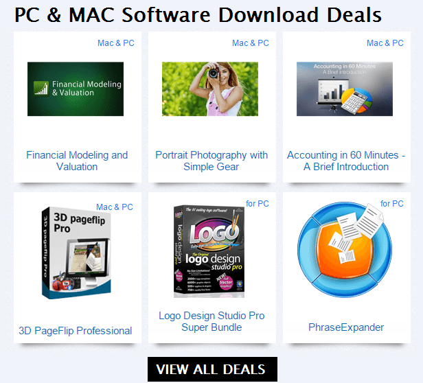 PC, MAC and IOs software and deals