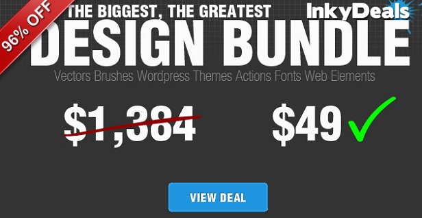 InkyDeals - Online website for Daily Design Deals and Design Bundles
