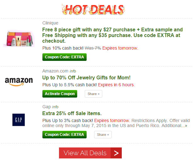 Extrabux.com - Earn cash back and get coupons when you shop online