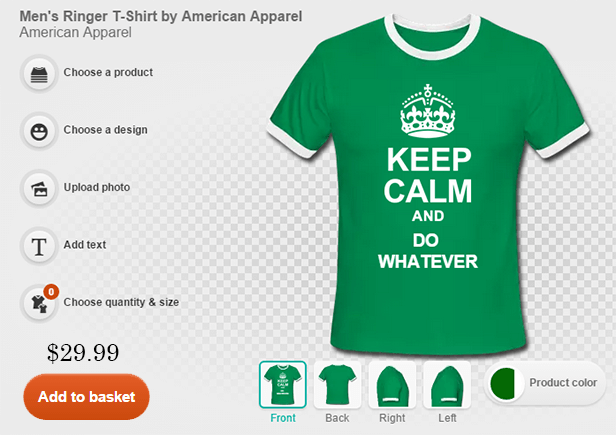 Spreadshirt.com - Online site for custom T-shirt and shirt printing