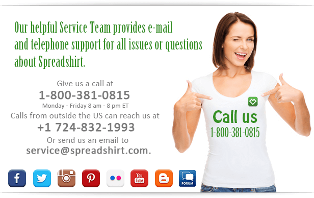 Spreadshirt.com - Online site for custom T-shirt and shirt printing