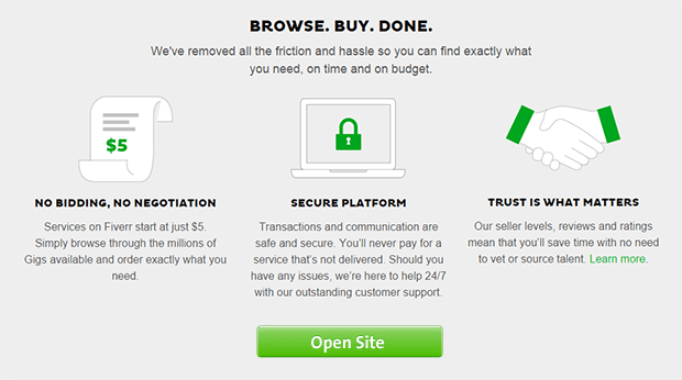 Fiverr.com - The market place creative and professional services at $5