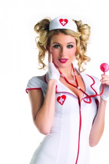 sexy girl in a hot nurse costume