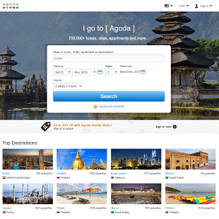 Agoda.com homepage banner