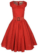 woman dress red