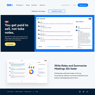 otter.ai review - Voice meeting notes and real time transcription
