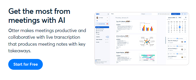 otter.ai review - Voice meeting notes and real time transcription